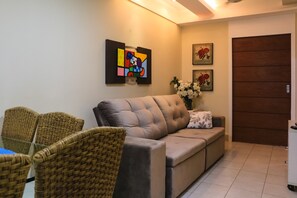 Apartamento | 3 quartos, cortinas blackout, ferros/tábuas de passar roupa