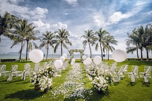 Outdoor wedding area
