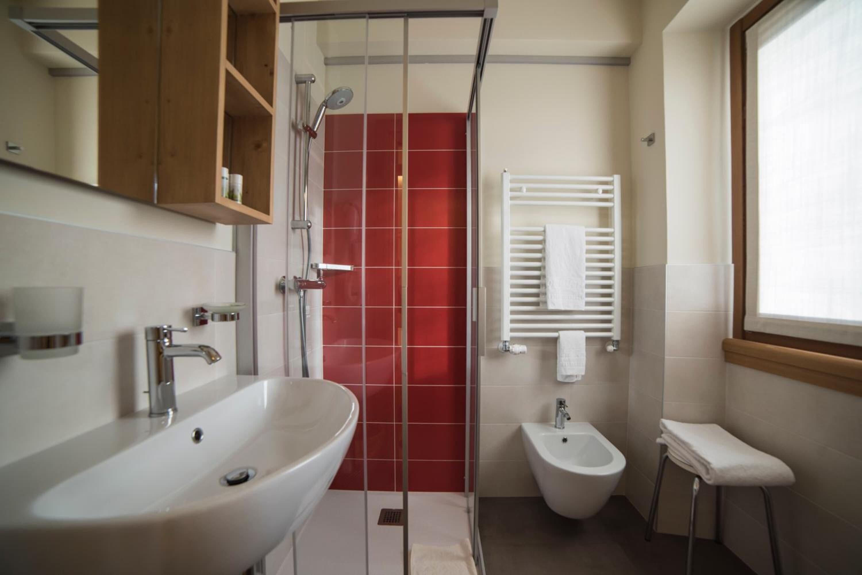 shower, rainfall showerhead, hair dryer, bidet