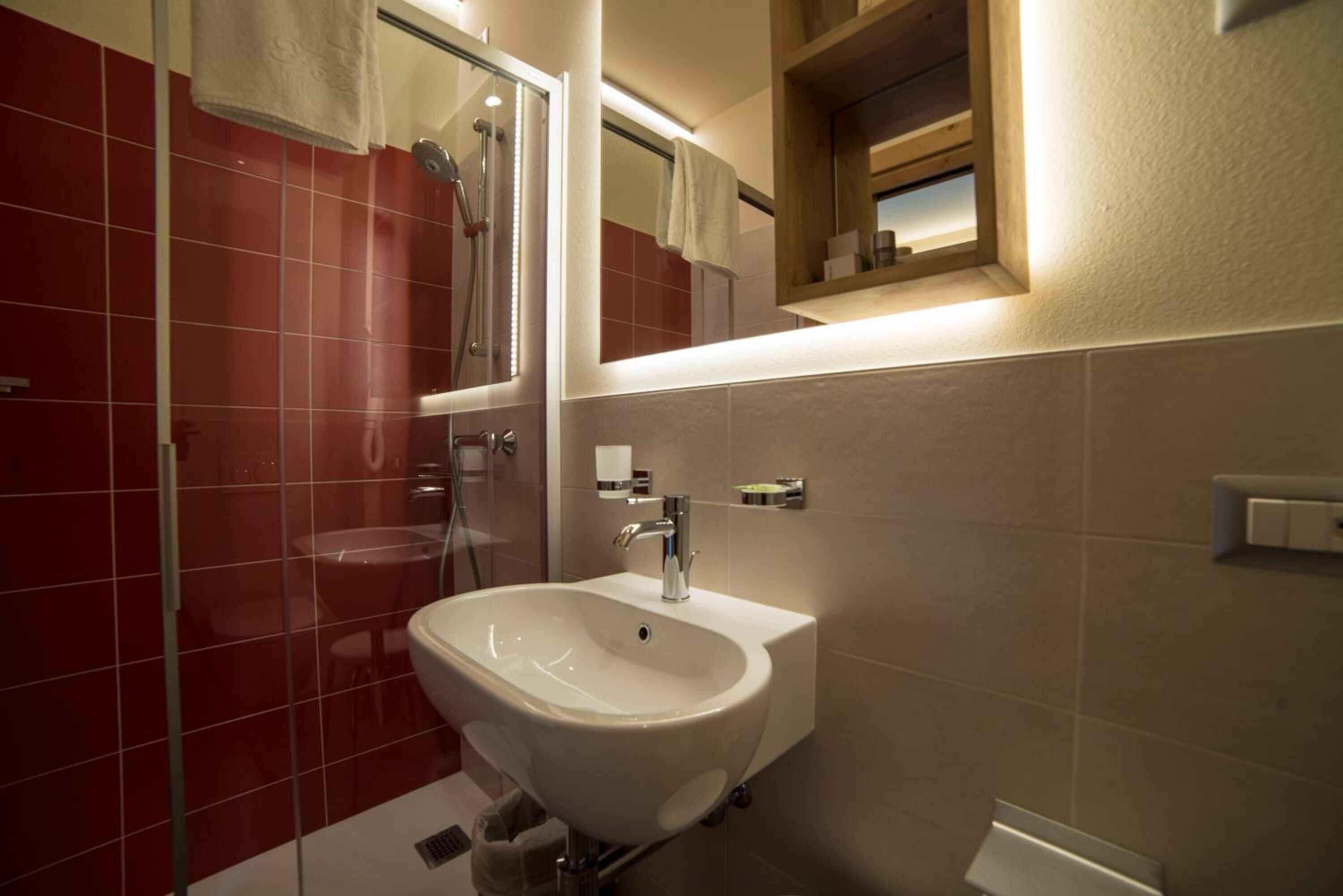 shower, rainfall showerhead, hair dryer, bidet