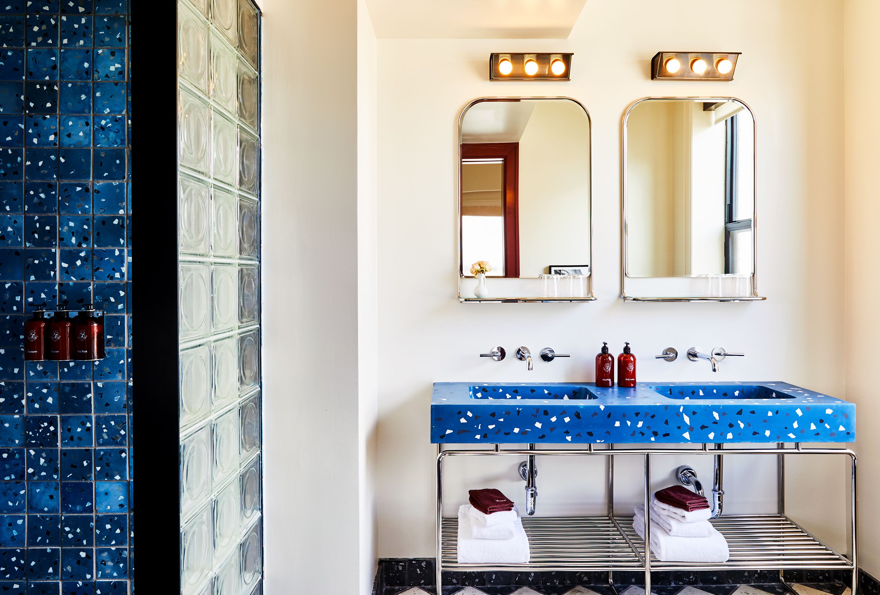 parlor suite, 1 king bed | bathroom | shower, designer toiletries, hair dryer, bathrobes