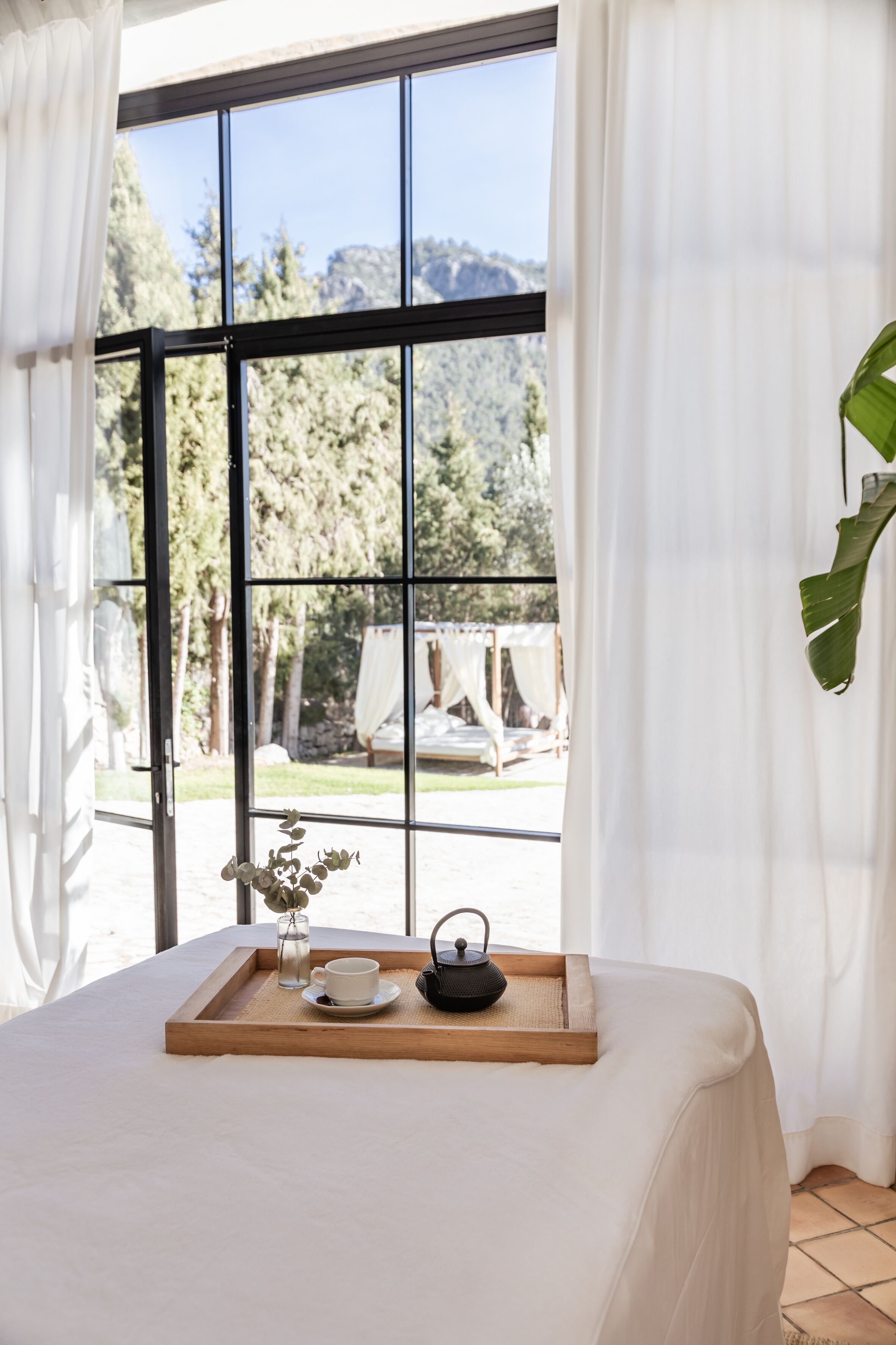 Outdoor treatment area, body treatments, aromatherapy