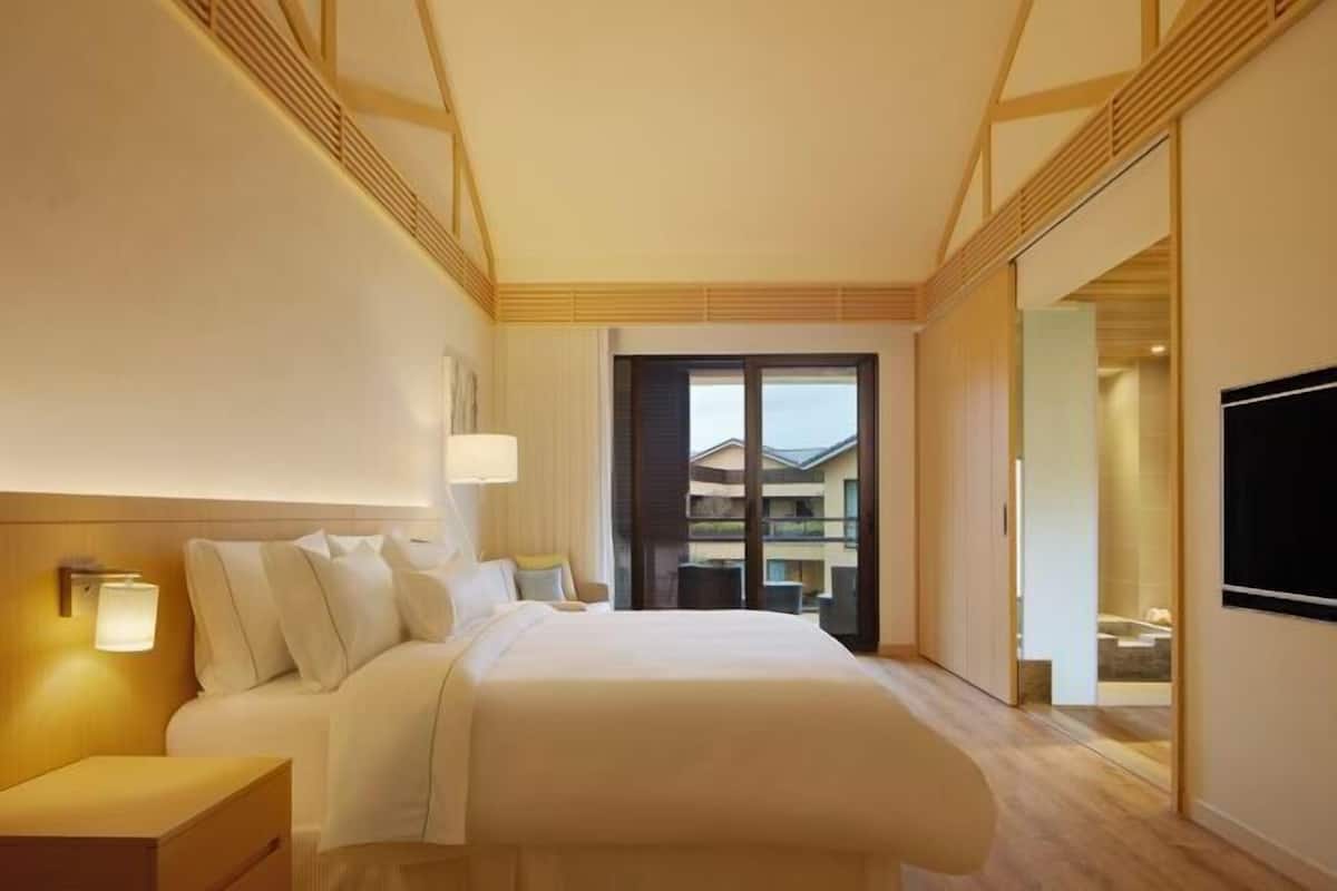 1 slaapkamer, luxe beddengoed, donzen dekbedden, pillowtop-bedden