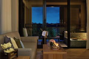 Suite estudio de luna de miel, 1 habitación, en esquina | Ropa de cama de alta calidad y edredones de plumas