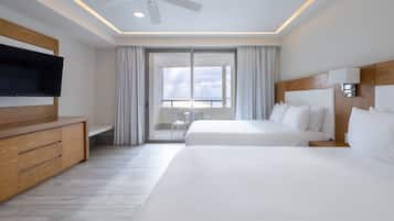 Superior Room, 2 Queen Beds, Ocean View | Premium bedding, in-room safe, individually decorated