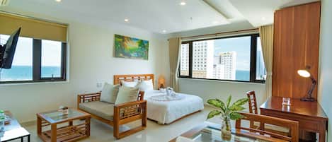 Premium bedding, minibar, in-room safe, desk