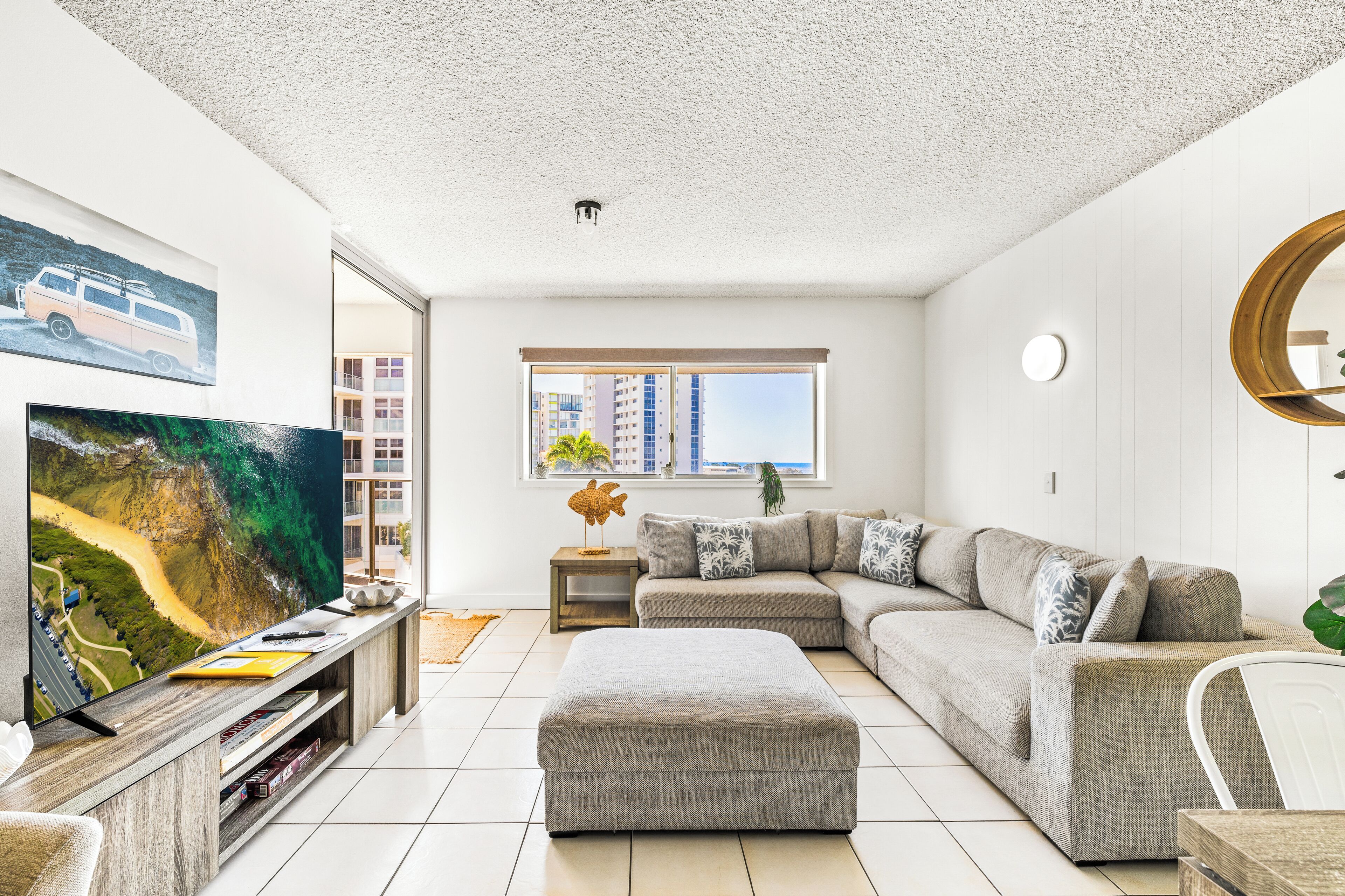 Standard-Apartment, 2 Schlafzimmer, Nichtraucher, Meerblick | Wohnbereich