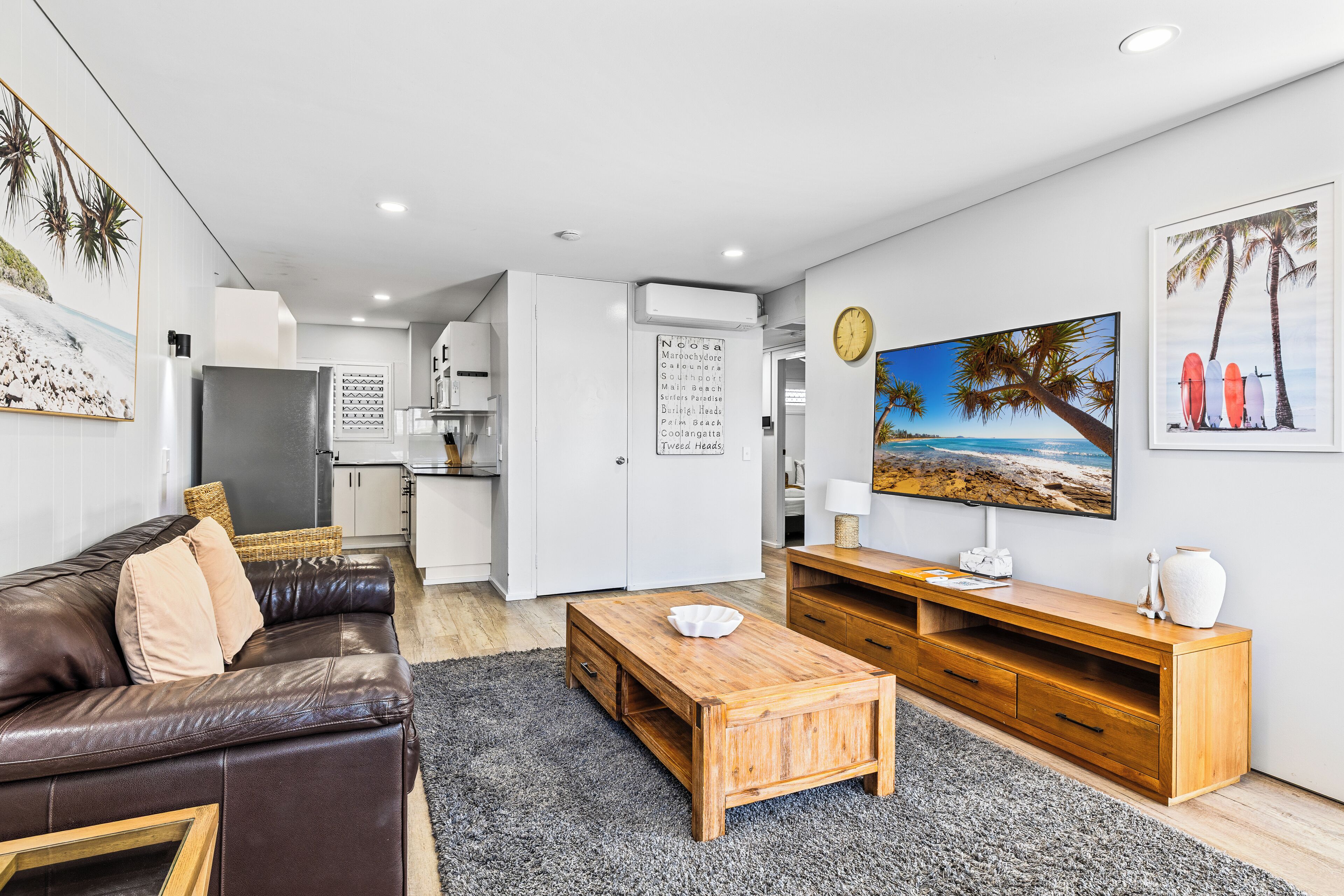 Superior Apartment, 2 Bedrooms, Pool View | Living area | 55-inch flat-screen TV with digital channels, TV