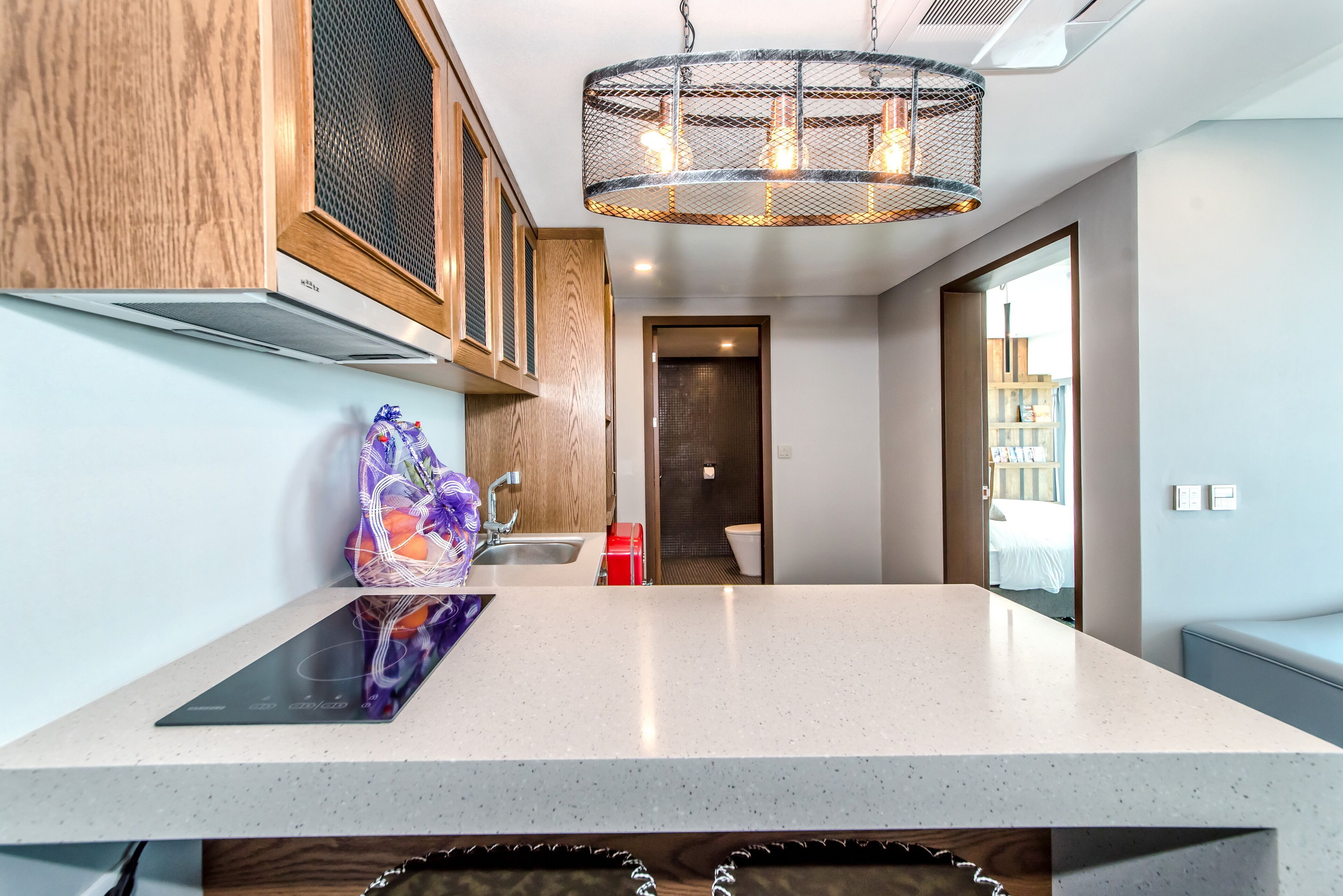 wonderful suite | private kitchen | full-sized fridge, microwave, electric kettle