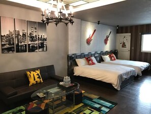 Superior Quadruple Room, Balcony | Down duvets, blackout curtains, soundproofing, rollaway beds - First Place B&B - Hualien Railway Station (Hualien City)