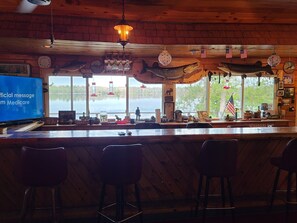 Bar (on property) - Big Chip Lodge. Awesome view. Dock 50' away. Authentic Historical Wisconsin. (Hayward)
