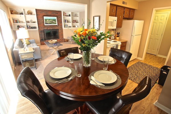 Upscale Modern.  Well appointed and furnished