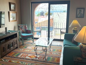 Smart TV, DVD player, books, video library