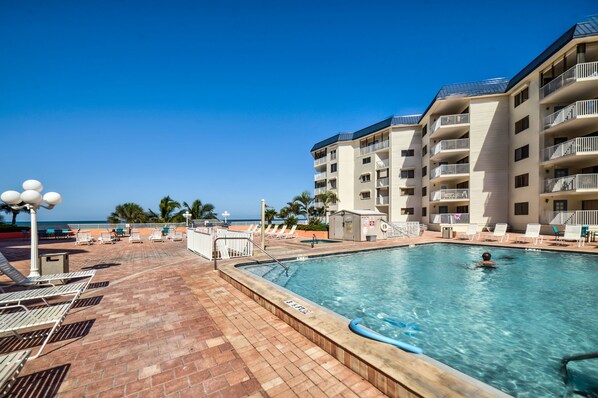 Outdoor pool, a heated pool