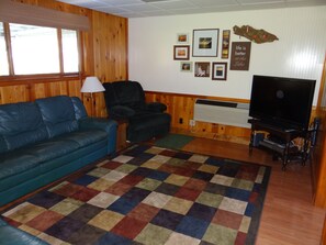 TV, DVD player, books