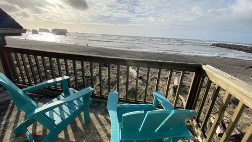 Walk out onto the beach! 