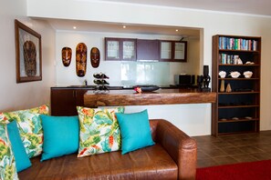 Premium Villa, 3 Bedrooms, Beachfront | Living room - Octopus Resort (Waya Island)