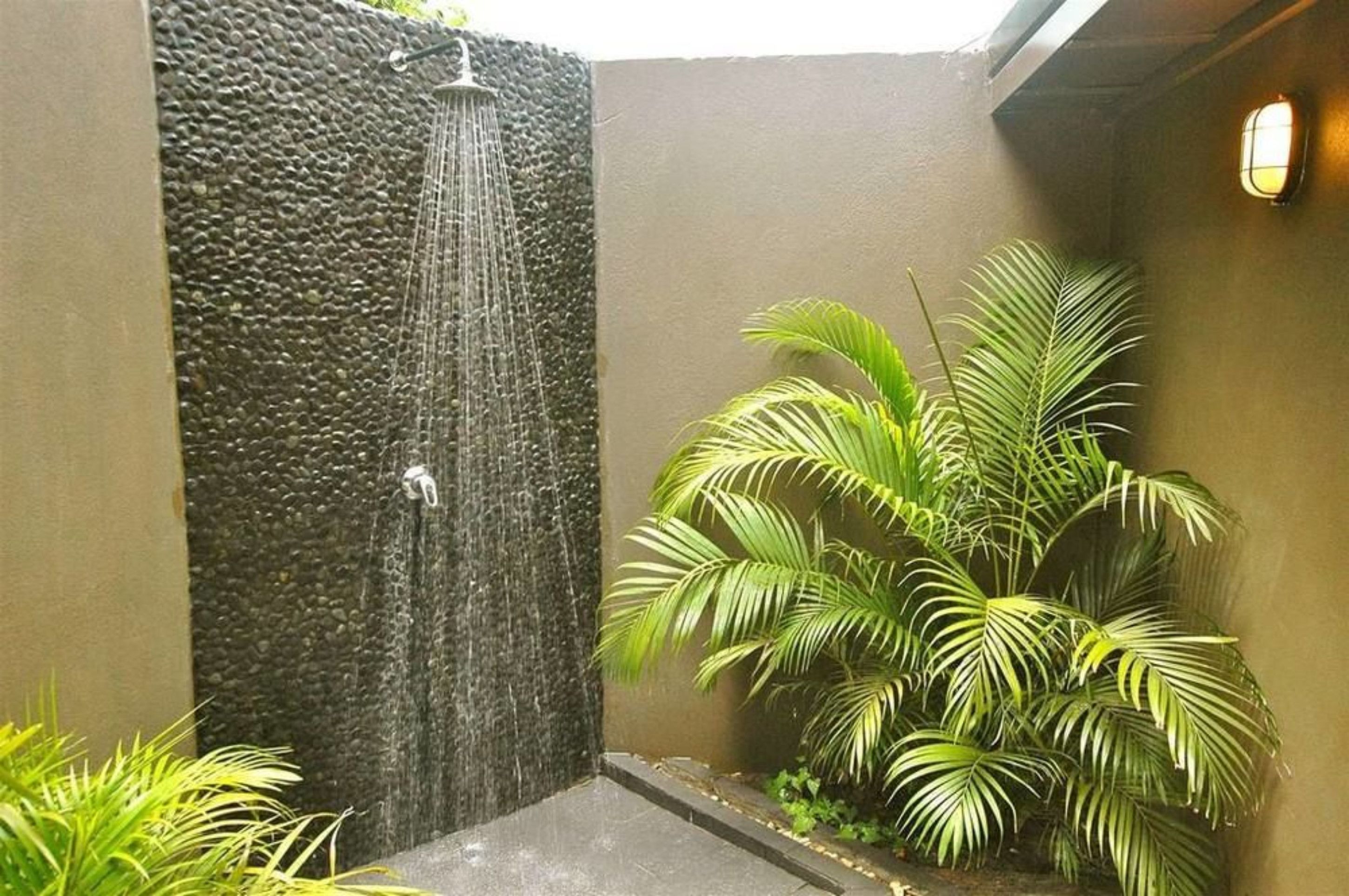 beachfront bure | bathroom | shower, free toiletries, hair dryer, towels