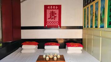 Quadruple Room With Kang Bed  | Premium bedding, blackout drapes, soundproofing, free WiFi