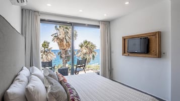 Deluxe-Zimmer, Balkon, Meerblick | Kostenloses WLAN, BettwÀsche
