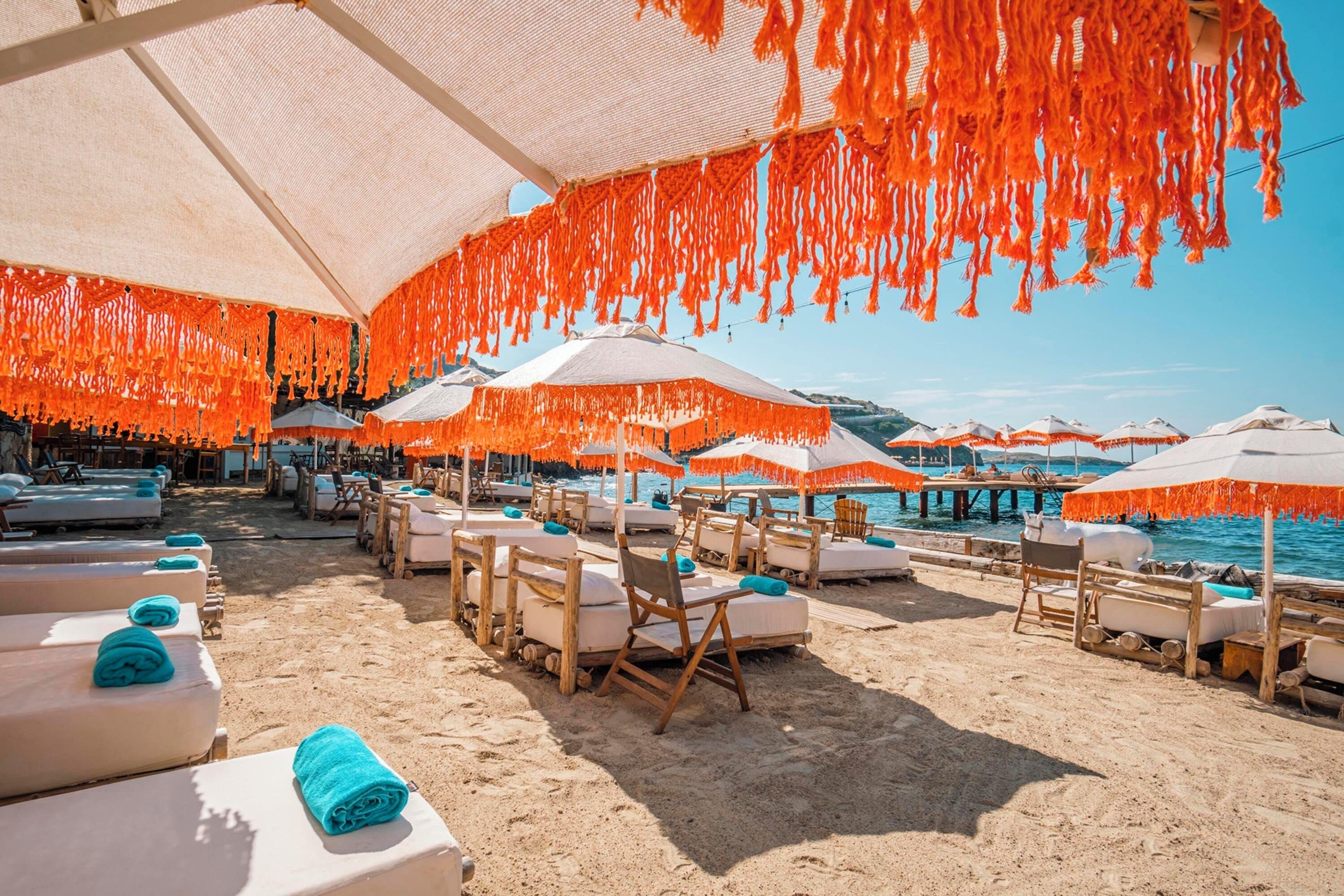 Private beach, sun loungers, beach umbrellas, beach towels