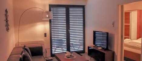 Superior appartement, 1 slaapkamer, balkon | 1 slaapkamer, lakens van Egyptisch katoen, luxe beddengoed