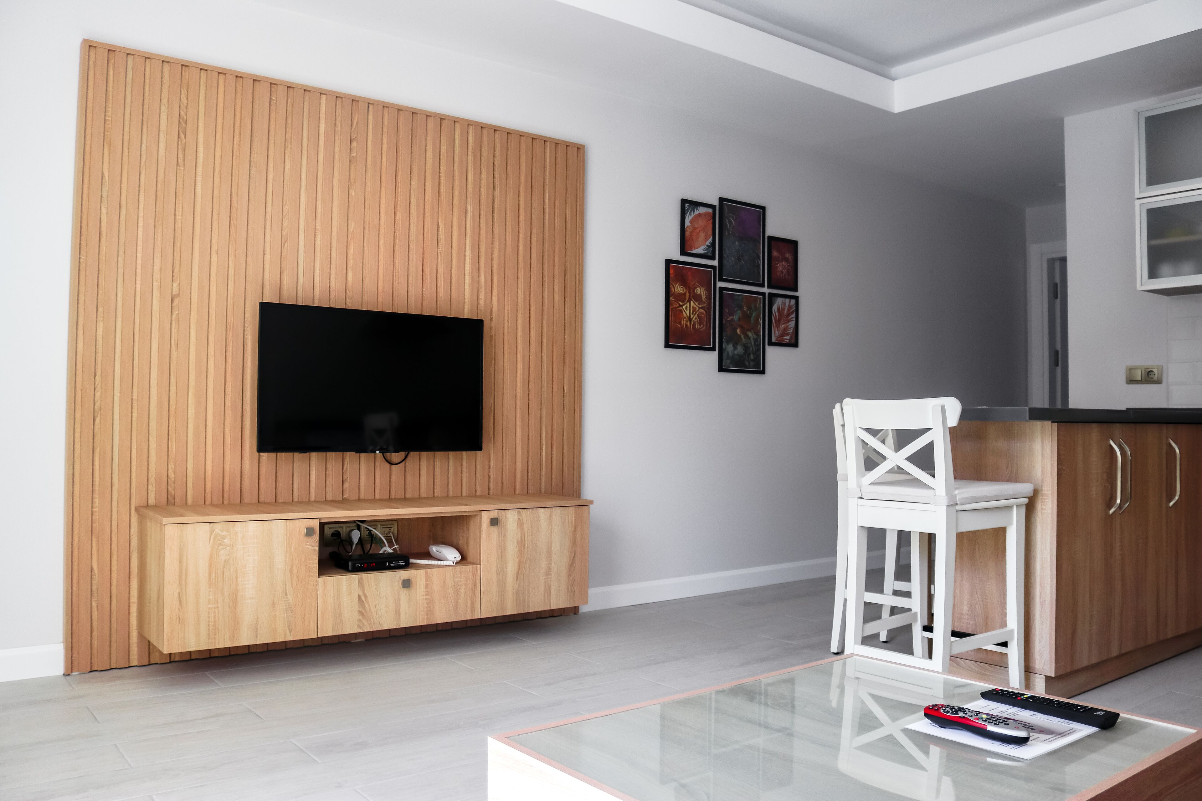 premium apartment | living area | 80-cm lcd tv with digital channels, tv