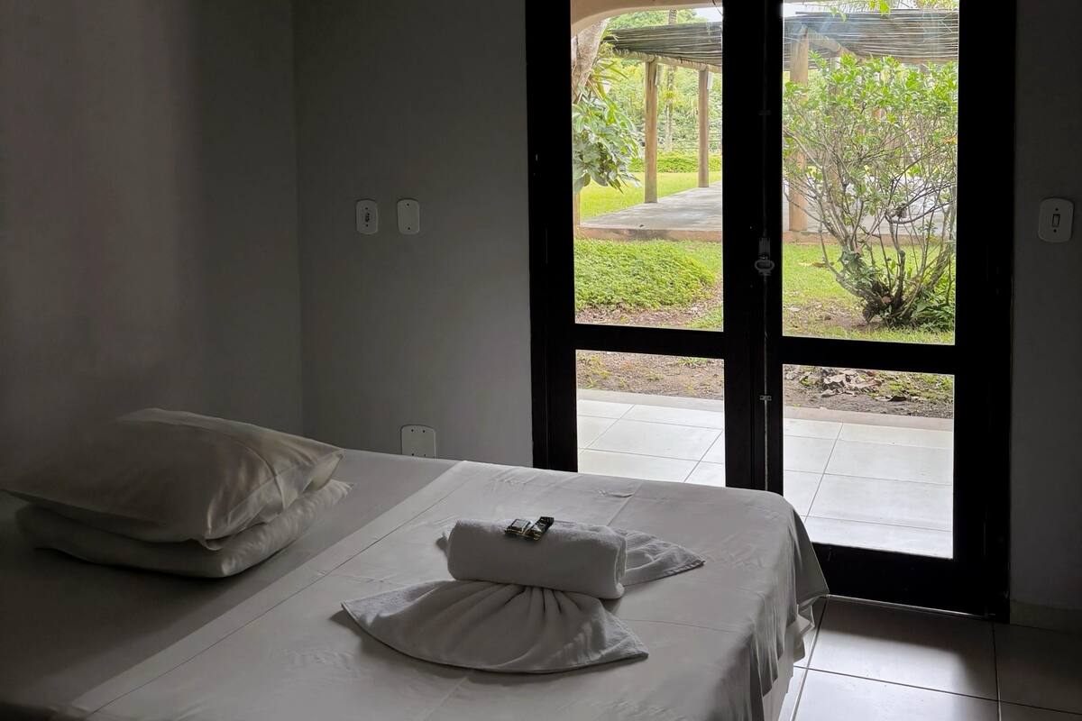 standard triple room | bathroom | shower, hair dryer, towels