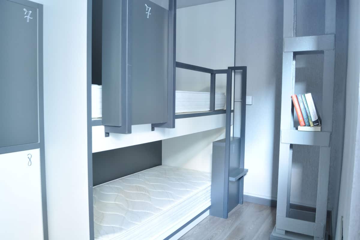 Shared Dormitory, Women only (Bed in 8-Bed Female Dormitory Room) | Iron/ironing board, free WiFi, bed sheets