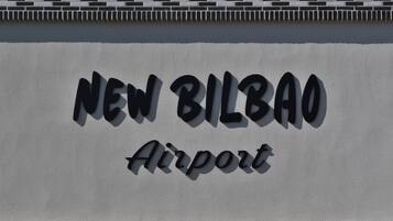 A sign for New Bilbao Airport.