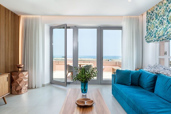 Exclusive Duplex (Pasiphae) | Living area - Avra Apartments Venetian Harbour (Chania)