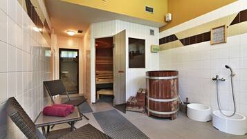 Sauna, body treatments, aromatherapy, hot stone massages