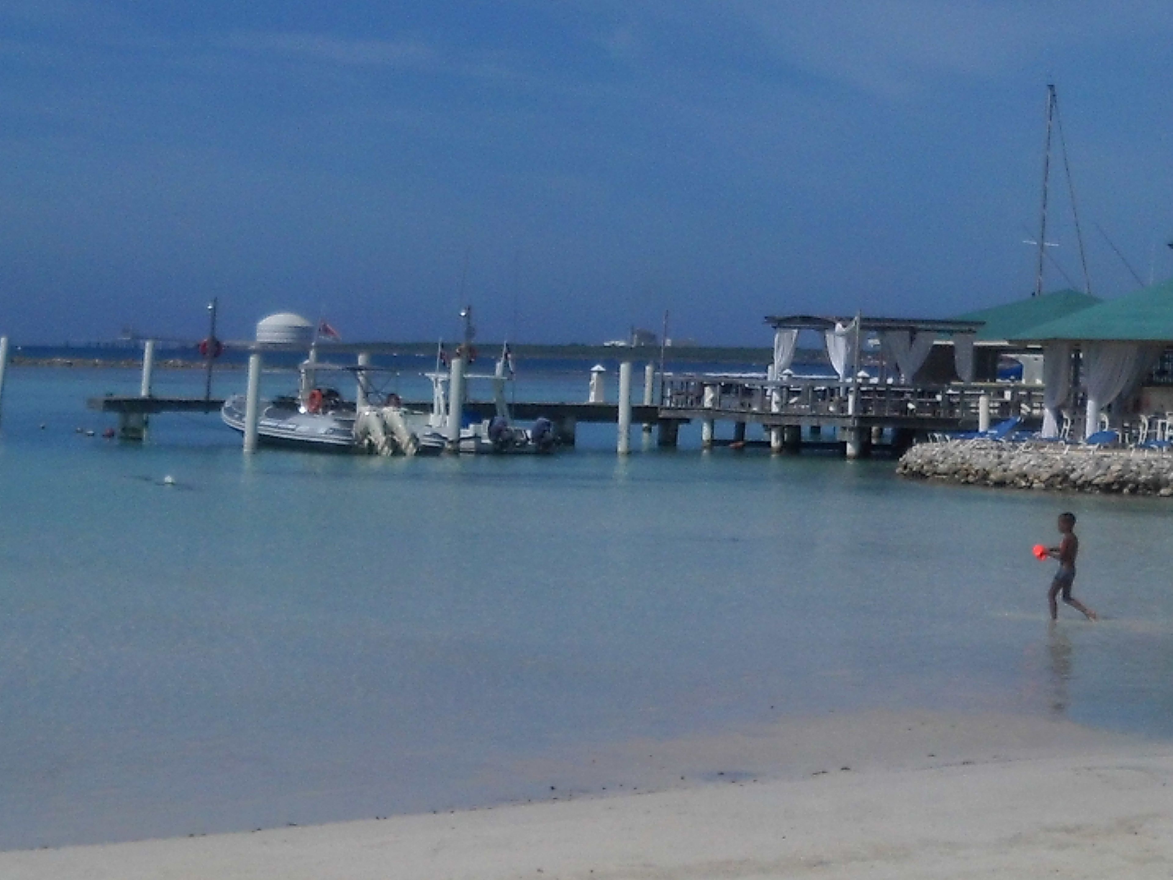 beach nearby, white sand