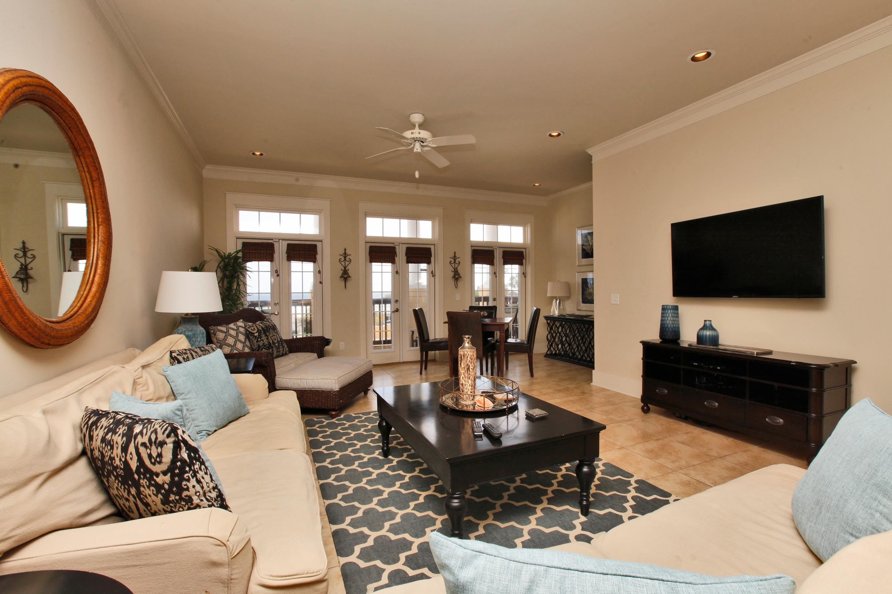 50-inch LCD TV with cable channels, TV