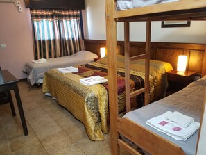 Family Room (5 people) | Desk, blackout curtains, iron/ironing board, rollaway beds