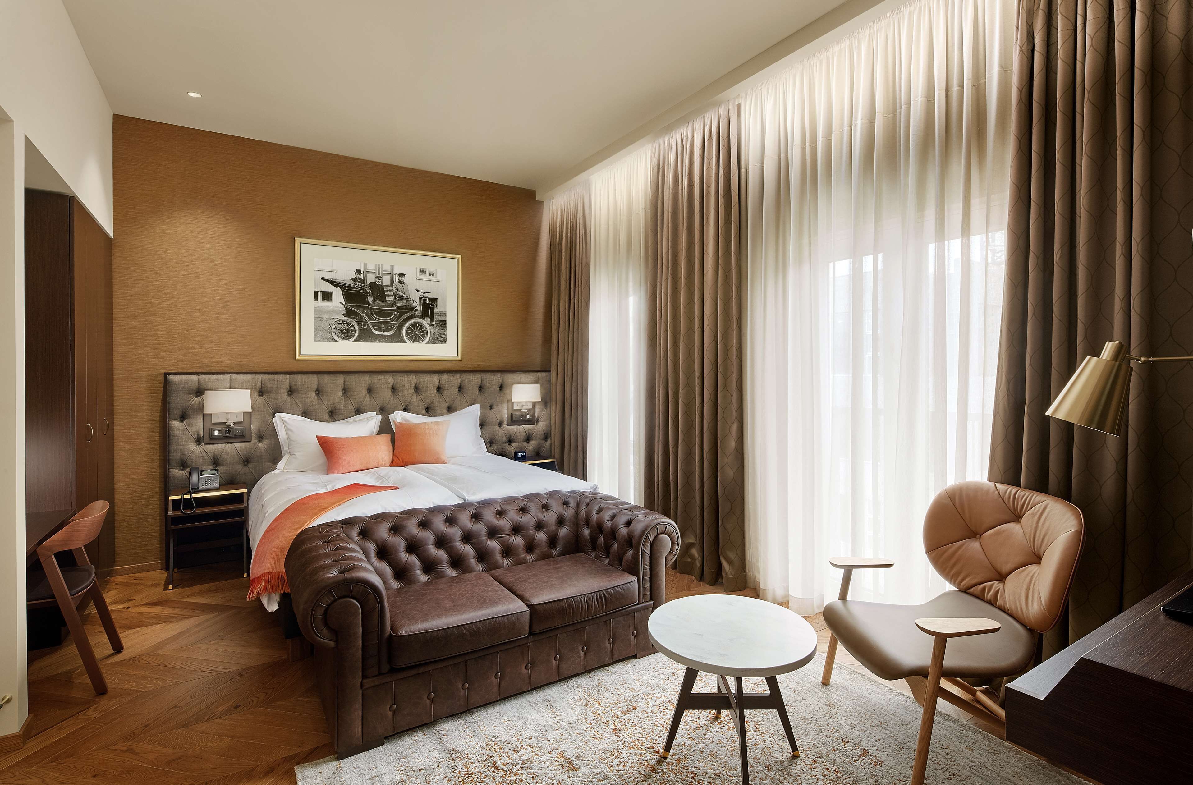 Premium bedding, free minibar items, in-room safe, desk