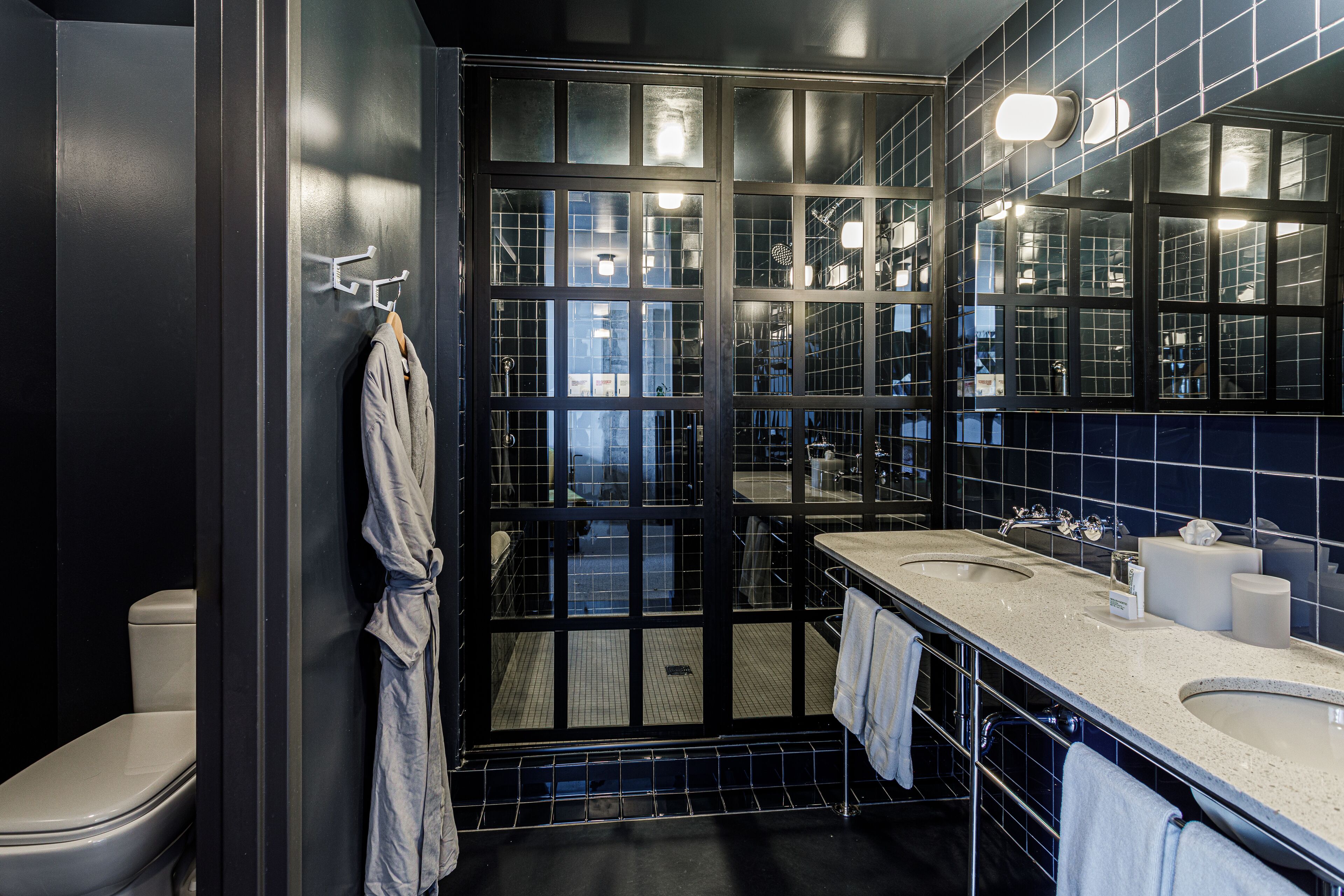 superior suite, 1 king bed (loft suite) | bathroom | shower, hair dryer, bathrobes, towels