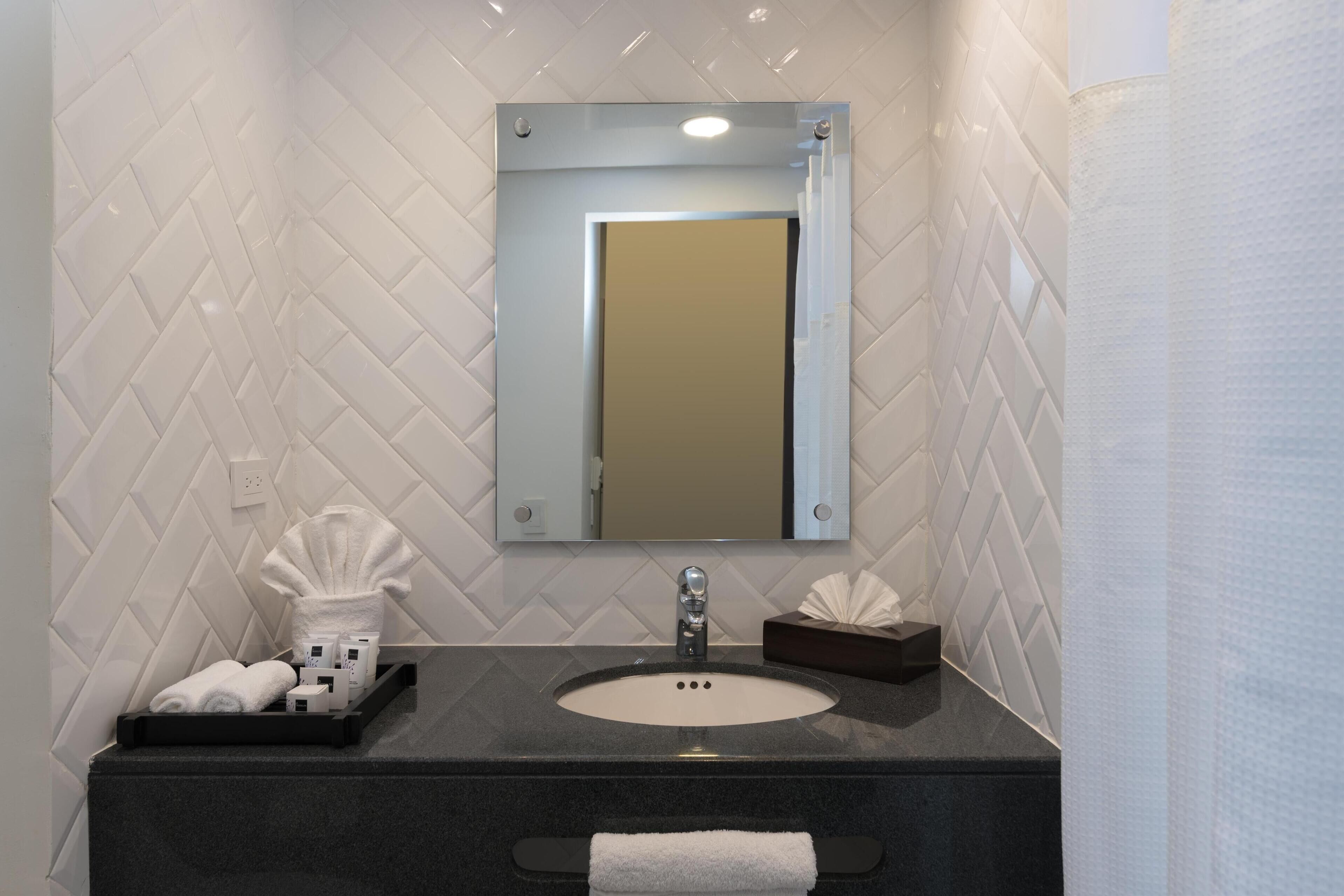 shower, rainfall showerhead, eco-friendly toiletries, hair dryer