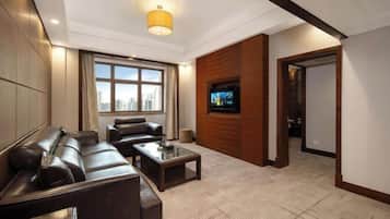 Minibar, desk, blackout drapes, iron/ironing board