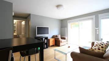 Téléviseur, lecteur de DVD, livres