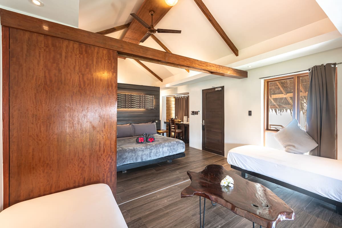 1 habitación y ropa de cama de alta calidad