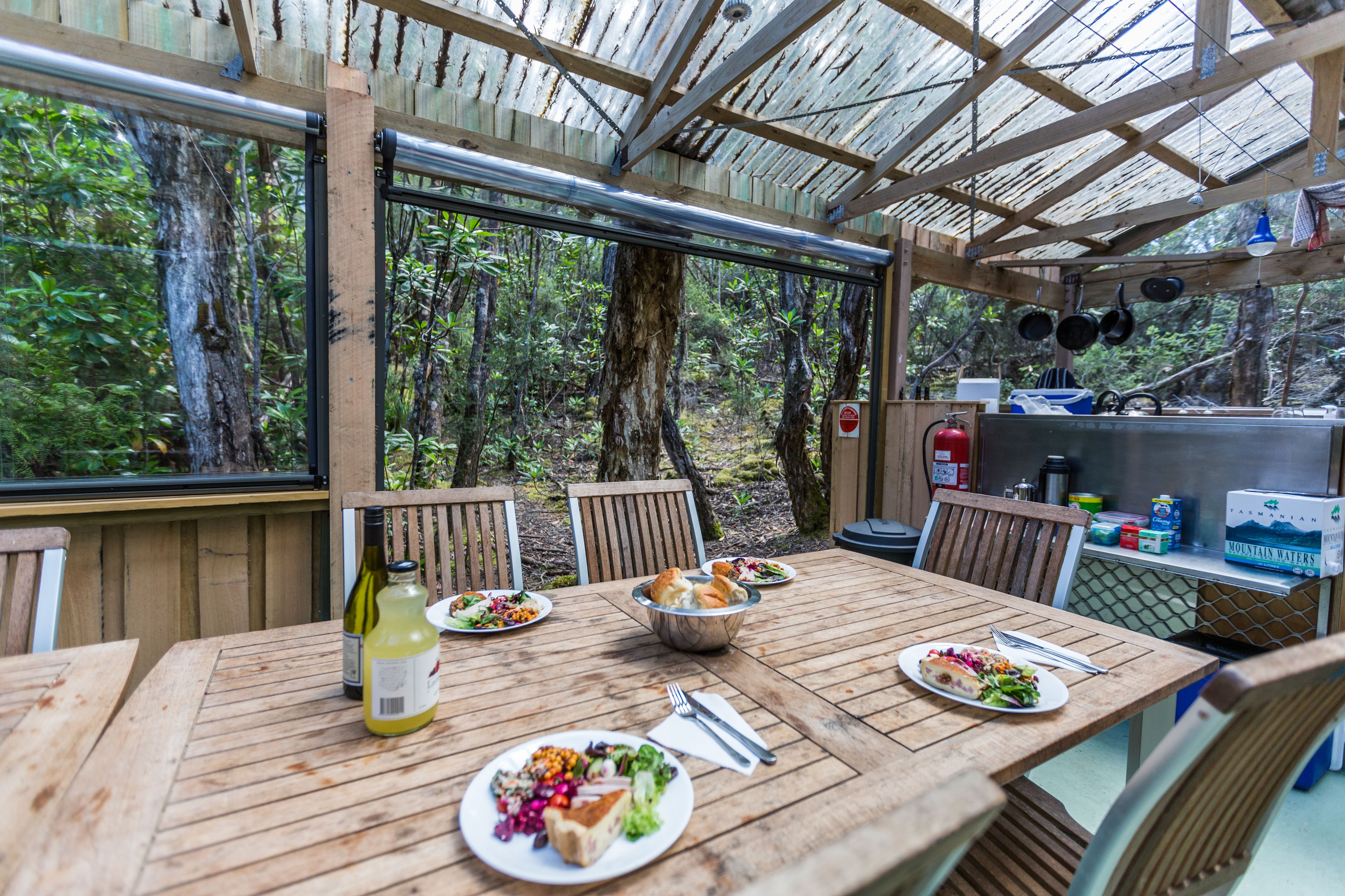 breakfast, lunch and dinner served