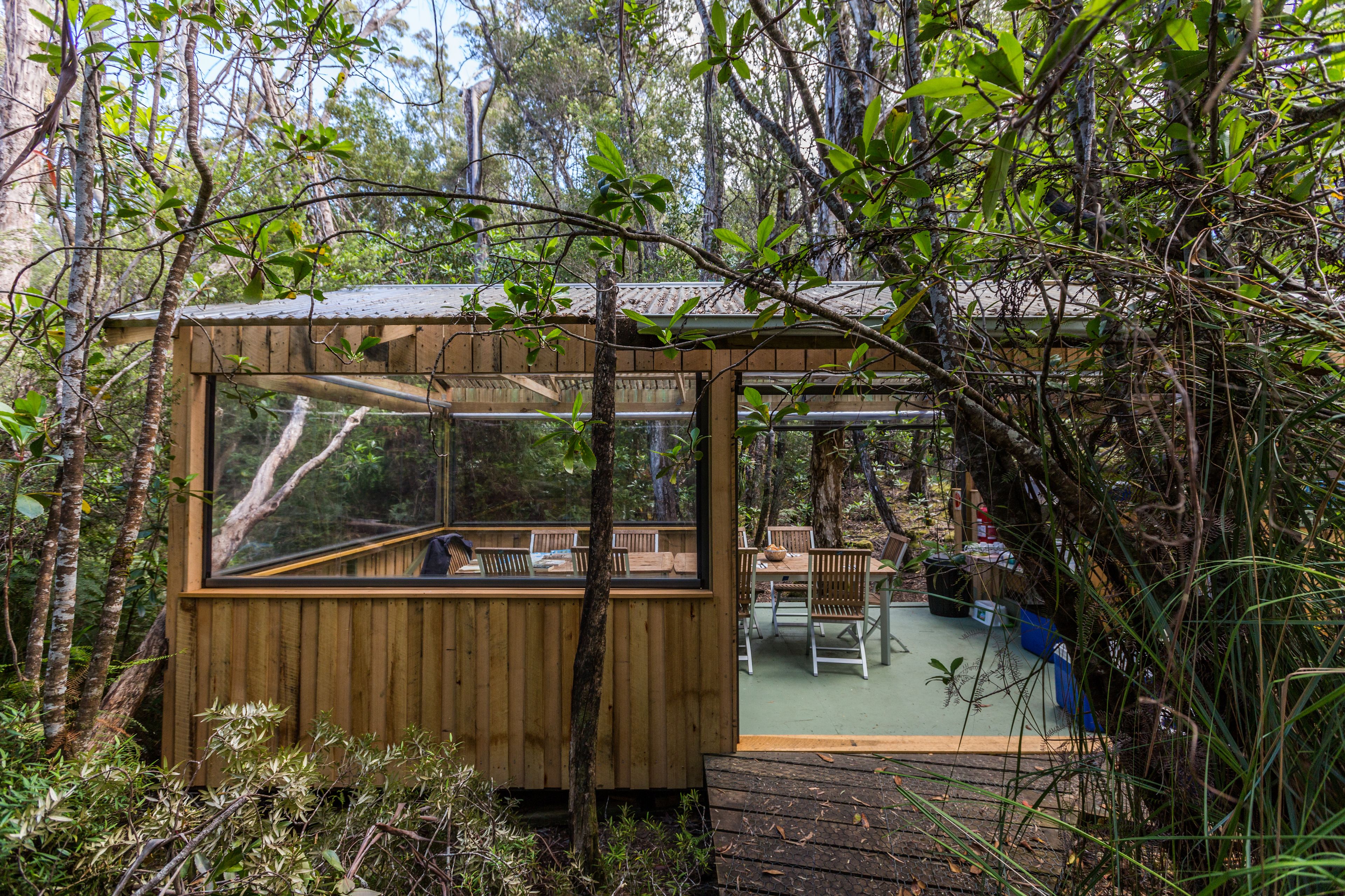 outdoor banquet area