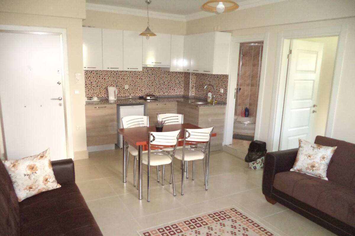 Family Apartment (Basement) | Ruang tamu | 55 cm televisyen LCD dengan satelit, TV 