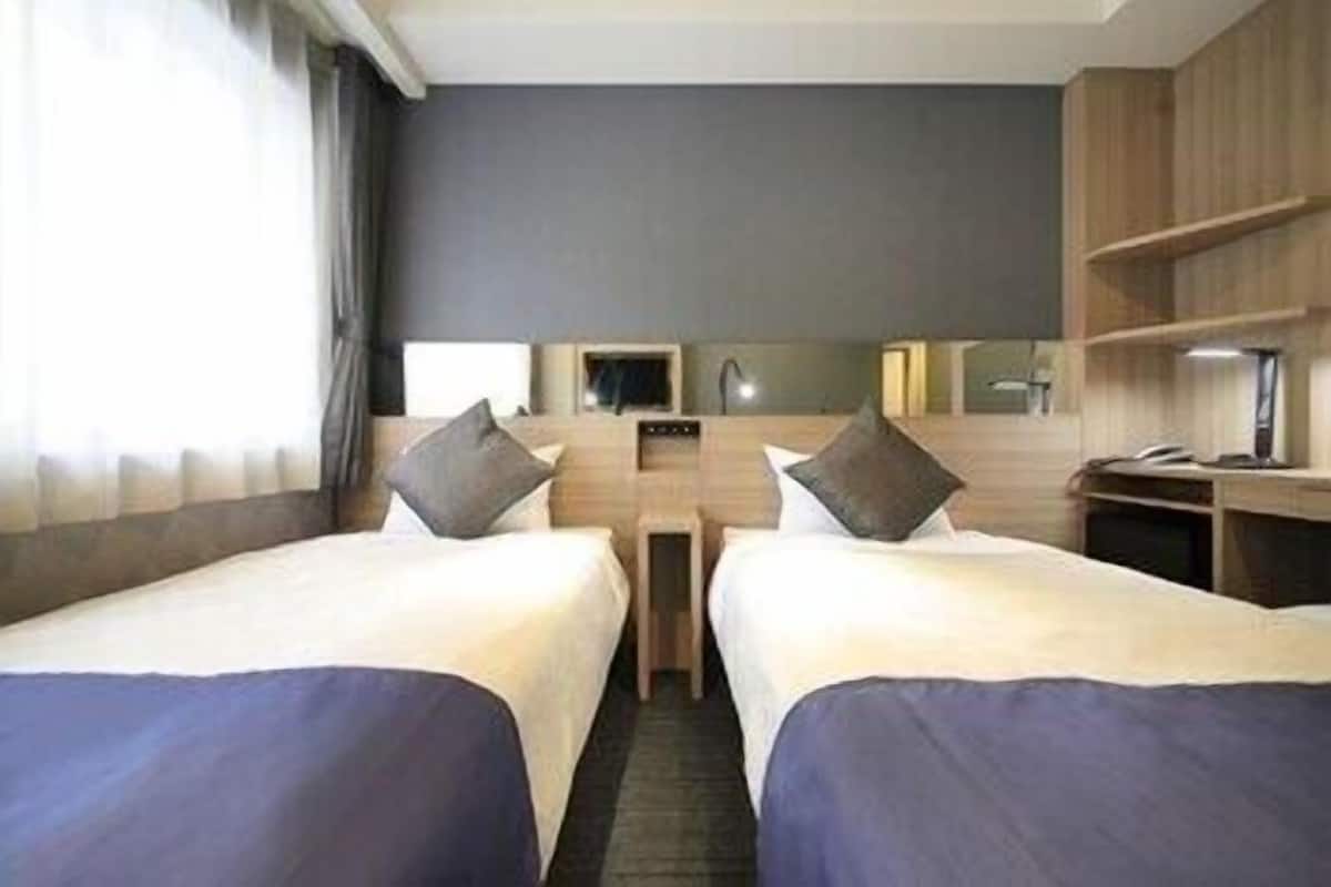 Desk, blackout curtains, soundproofing, iron/ironing board