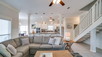 House, Multiple Beds, Sea View | Living area | Flat-screen TV