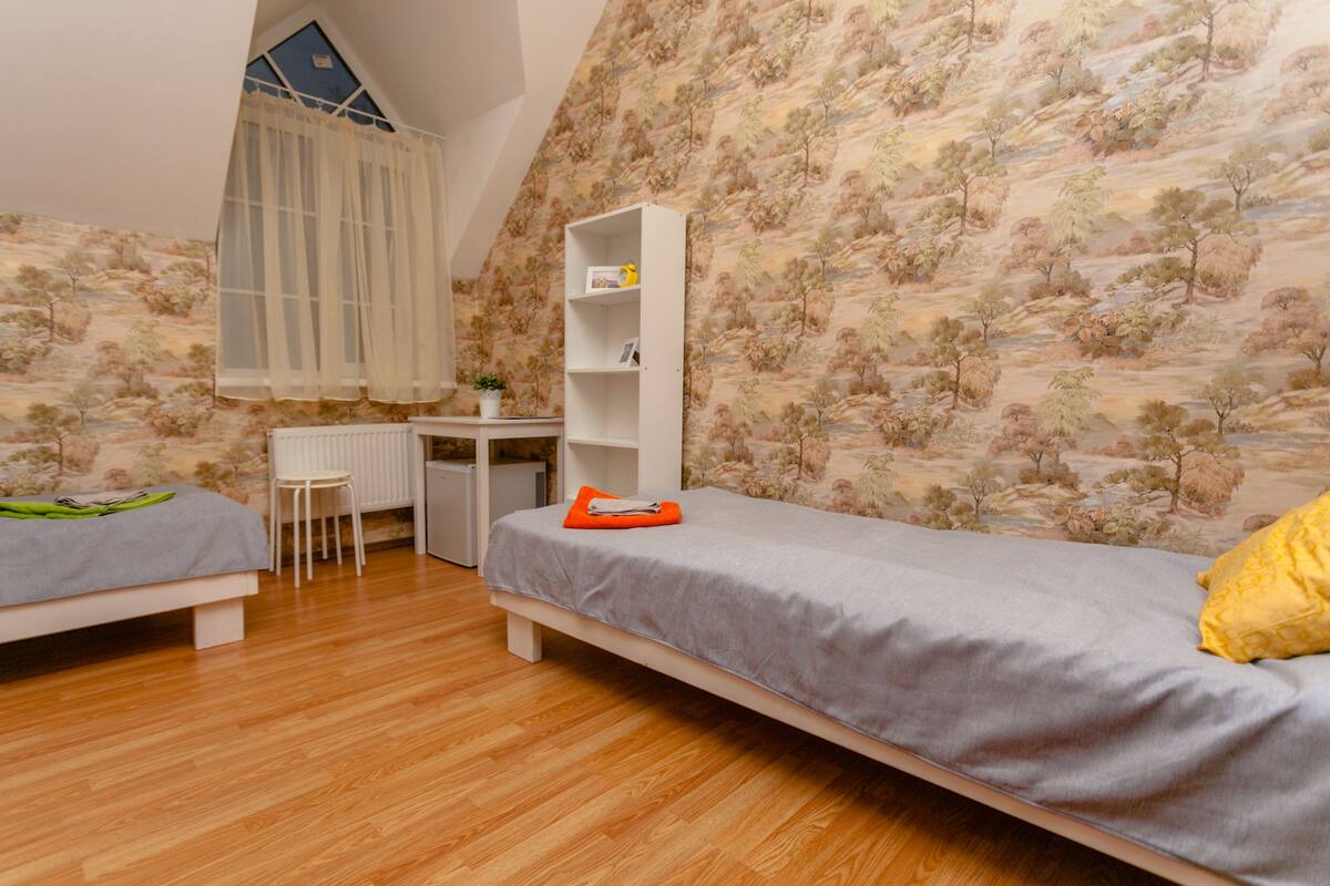 Standard Quadruple Room | Meja, seterika/papan seterika, katil lipat simpan/tambahan