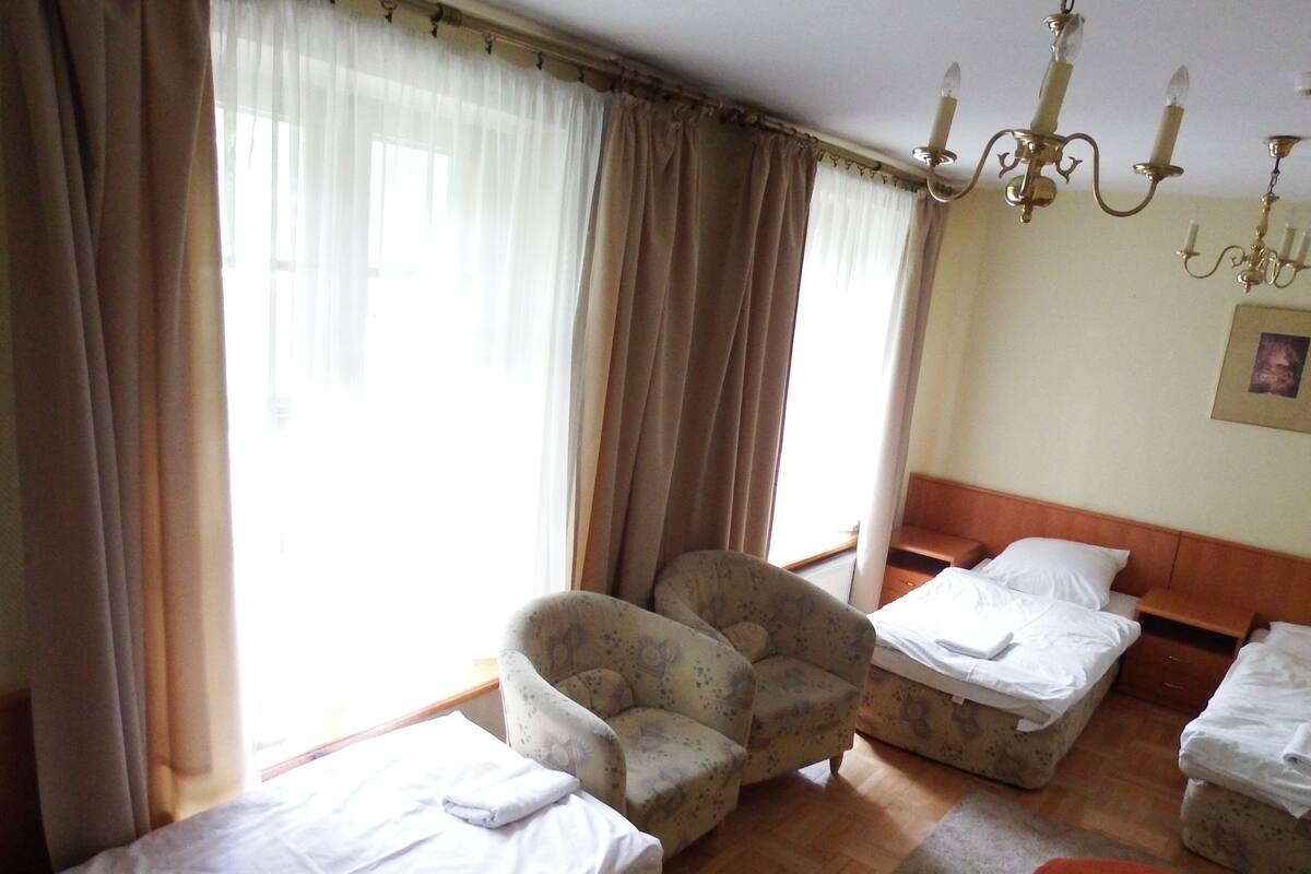Habitación triple estándar, vistas al parque | Escritorio, sistema de insonorización, cunas gratuitas y wifi gratis
