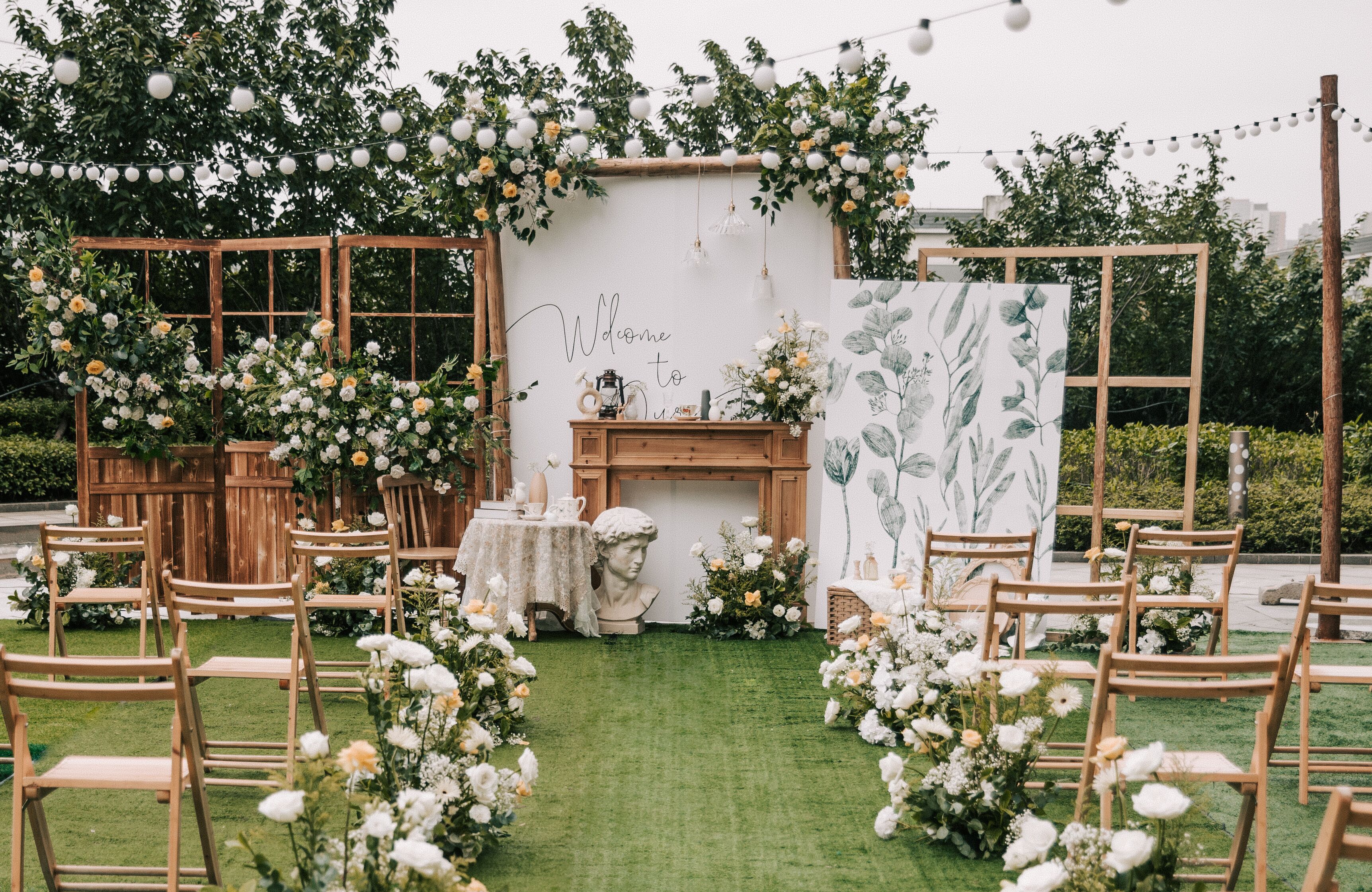 outdoor wedding area