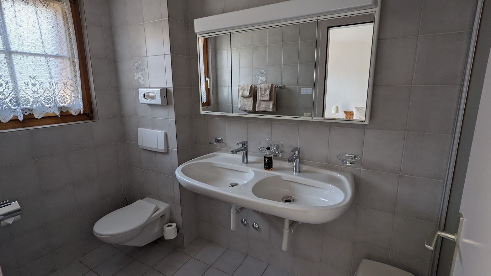 triple room | bathroom | shower, hair dryer, towels, soap